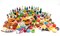 20 Pieces Miniature Food Drink Bottles Pretend Play Kitchen Game Party Toys (10 Bottles + 10 Foods(Random))